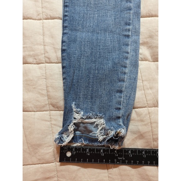 JUDY BLUE‎ Skinny Fit Distressed Stretch Jeans Women's Size 9/29 Raw Hem - Picture 10 of 12